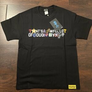 Black Graphic T-Shirt with Colorful Text